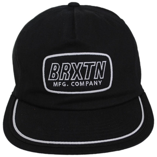 BRIXTON HATS | Telford Cotton HP Snapback Baseball Cap | 201875 | front | BLACK