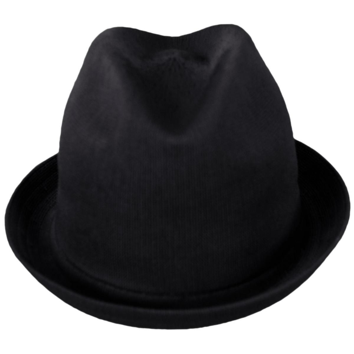 Kangol | Tropic Playa Stingy Brim Fedora Hat | 140518 | front | BLACK