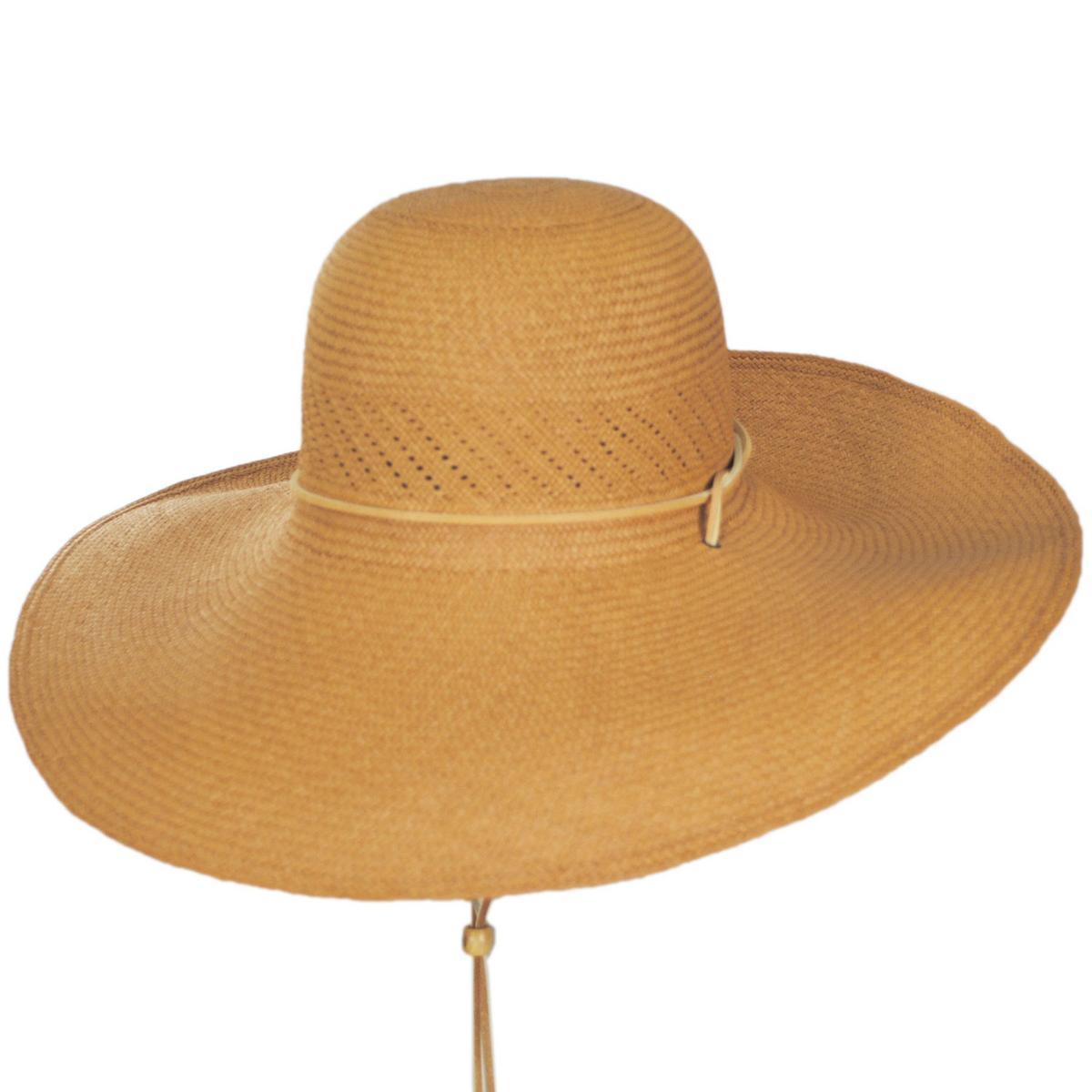 San Francisco Hat Co. | Panama Straw Wide Brim Hat | 401611 | lead | CARAMEL