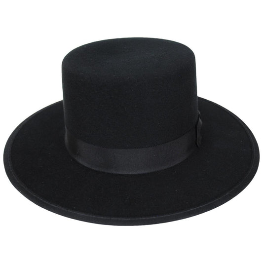Bailey 1922 | Bolero LiteFelt Gaucho Hat | 130324 | front | BLACK