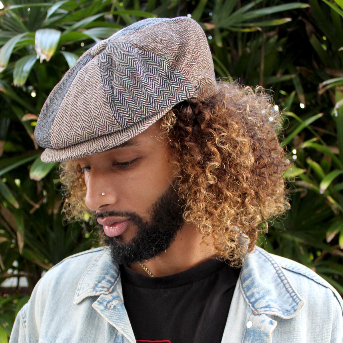Jaxon Hats | Herringbone Patchwork Wool Blend Newsboy Cap | 167779 | lsmthree | MULTI