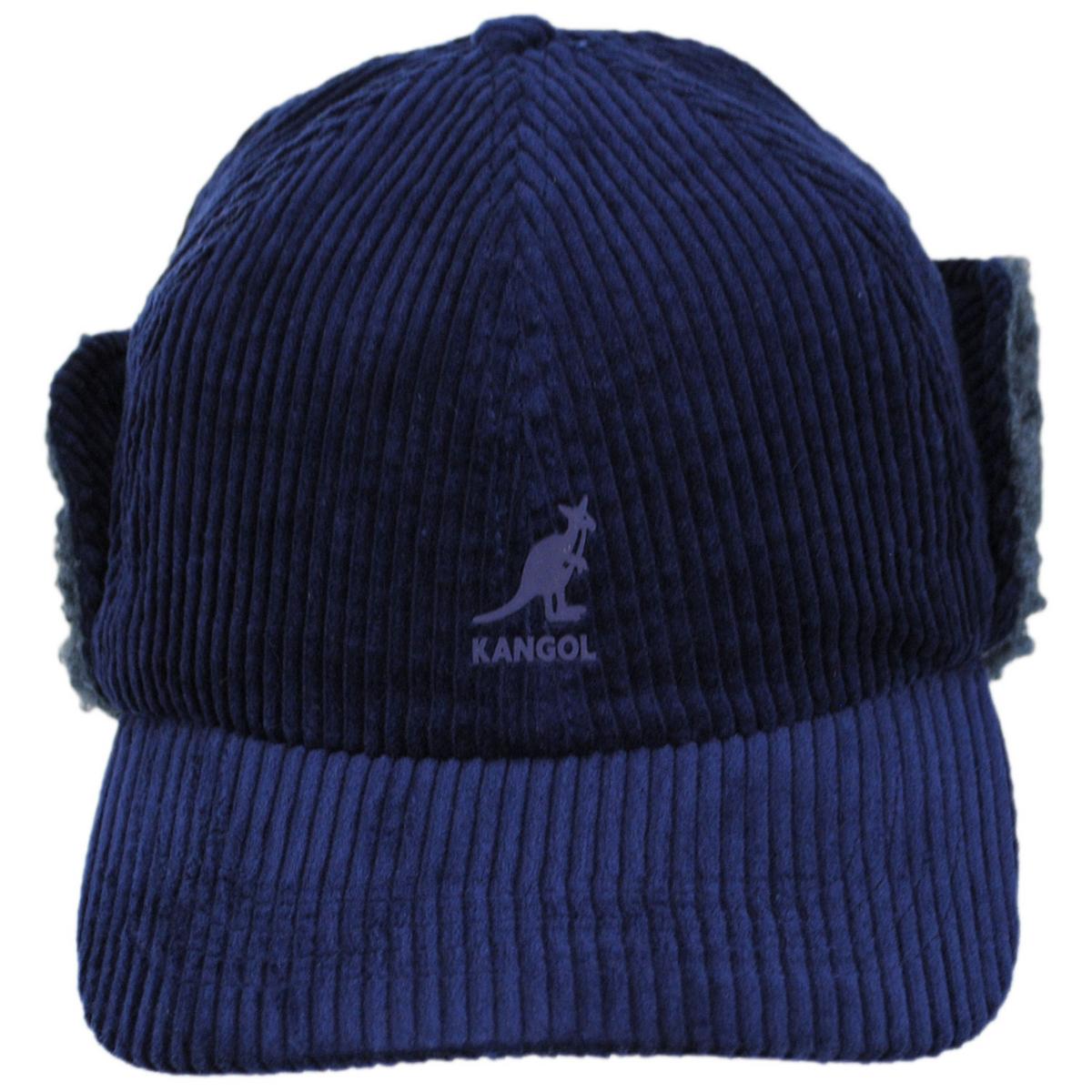 Kangol | Corduroy Earflap Fitted Baseball Cap | 201116 | front | HAZY INDIGO