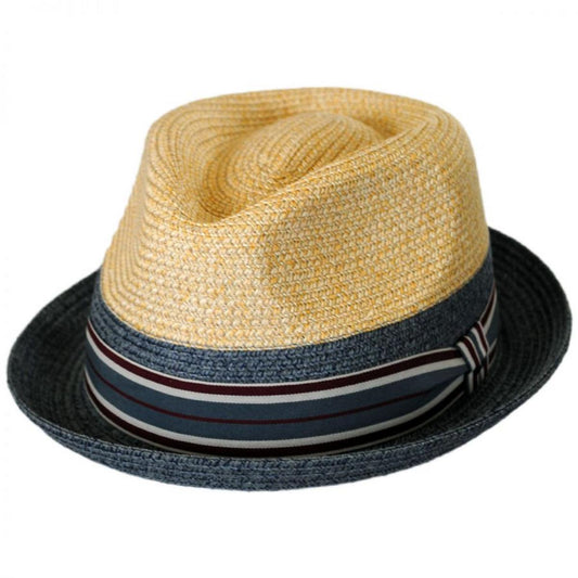 Bailey 1922 | Rokit Toyo Straw Braid Trilby Fedora Hat | 127821 | lead | NATURAL/STORM