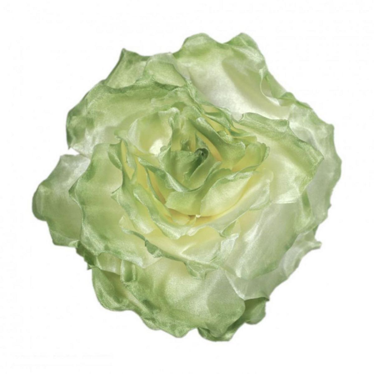 Jeanne Simmons | Extra Large Satin Rose Clip/Pin | 602695 | lead | SAGE GREEN
