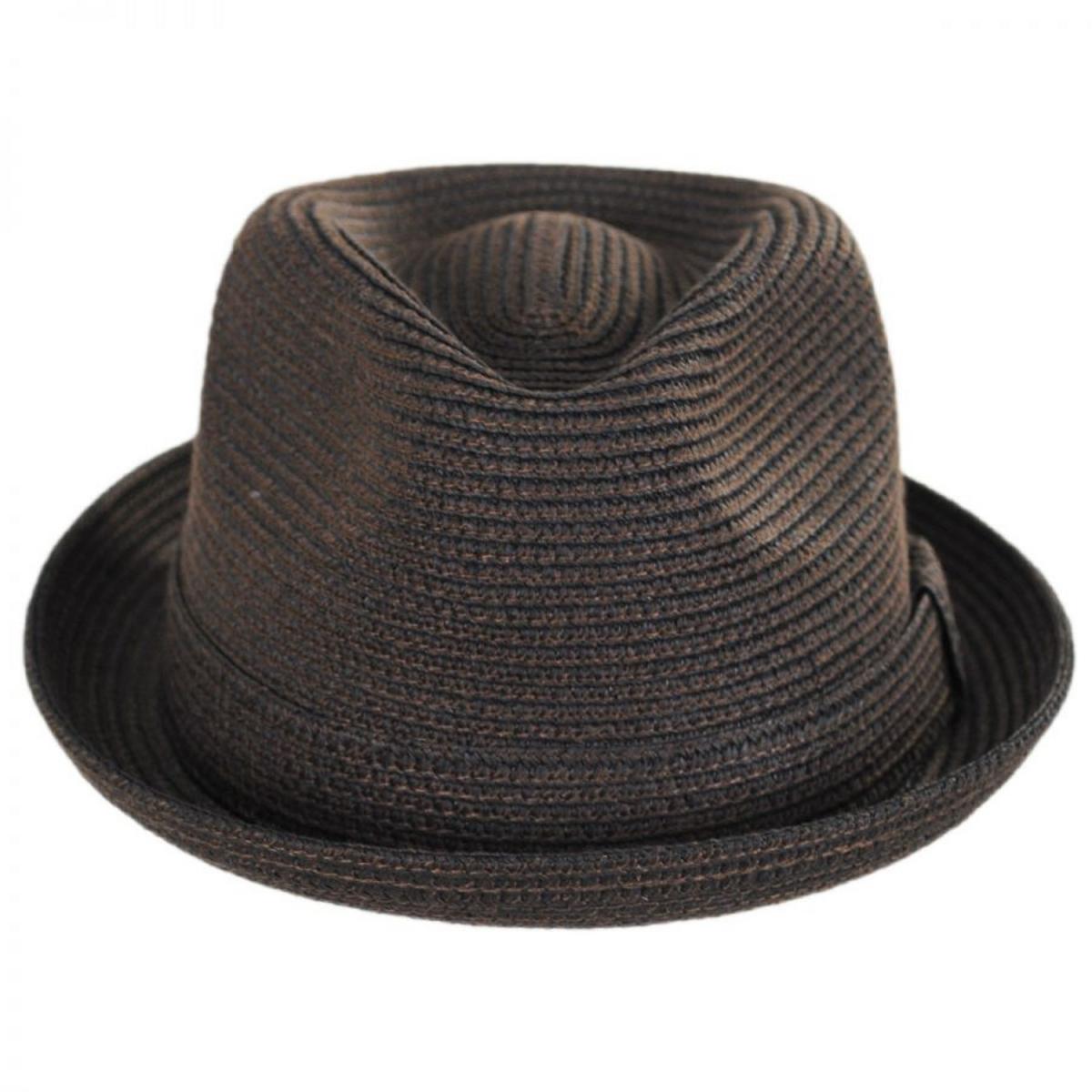 Bailey 1922 | Billy Braided Toyo Straw Fedora Hat - Classic Colors | 127843 | front | ESPRESSO