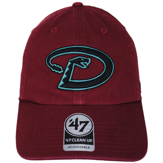 47 Brand | Arizona Diamondbacks MLB Clean Up Strapback Baseball Cap Dad Hat | 203091 | front | RED
