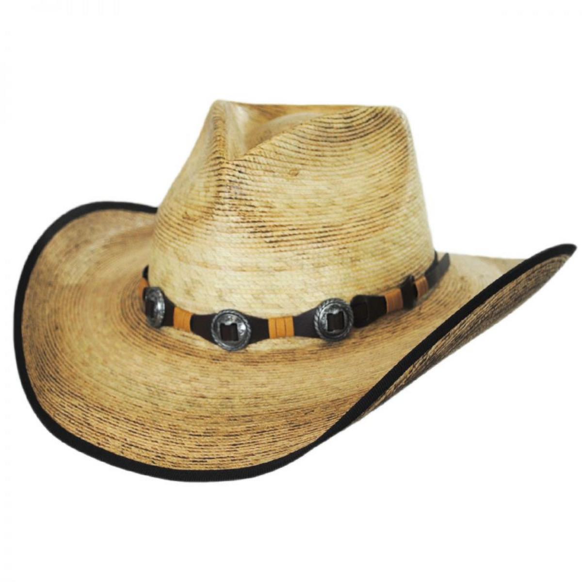 Stetson | Kimball Palm Leaf Straw Western Hat | 126922 | lead | NATURAL/BURNED