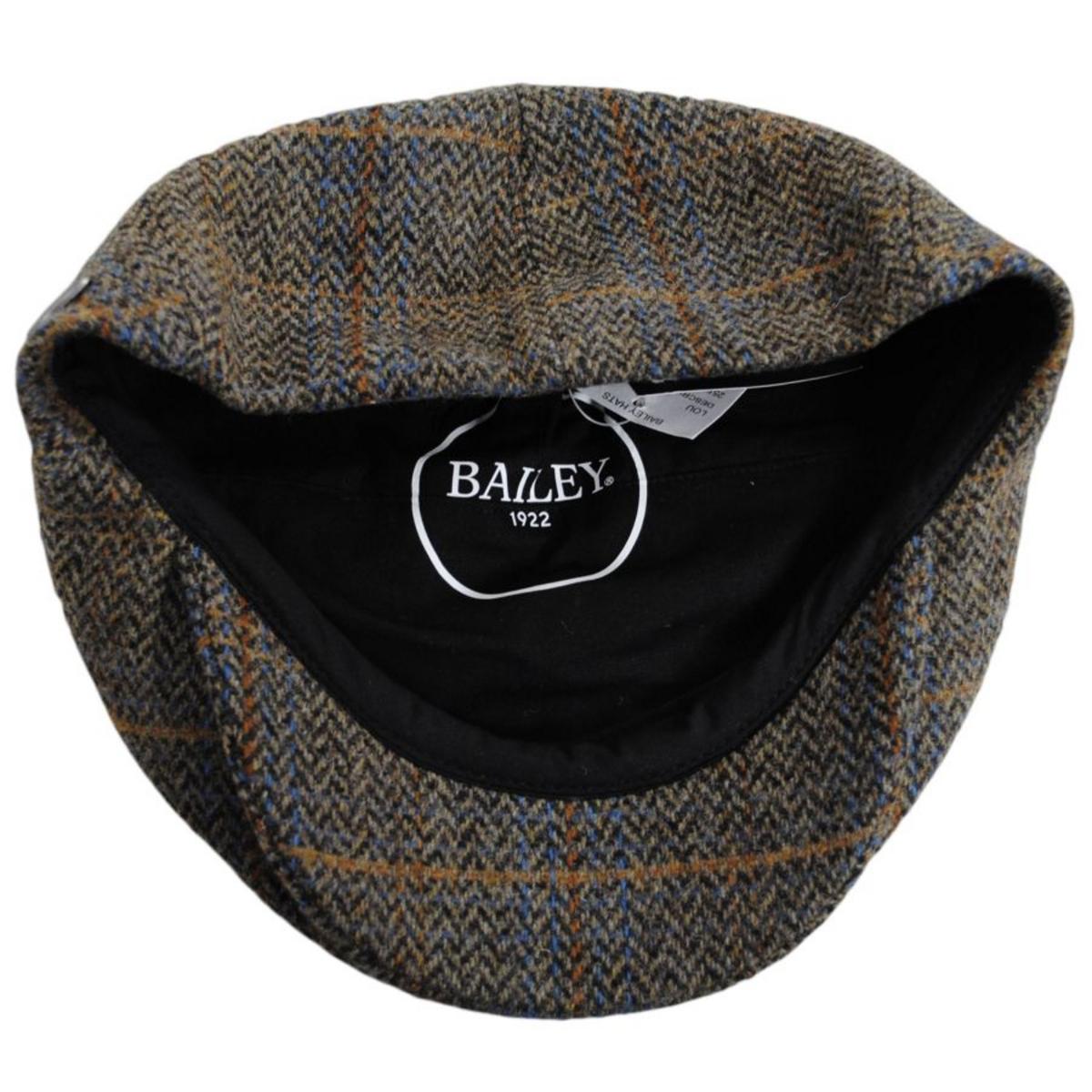 Bailey 1922 | Lou Wool Herringbone Plaid Ivy Cap | 167208 | under | OAK PLAID