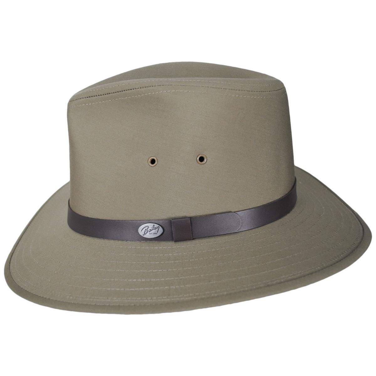 Bailey 1922 | Dalton Cotton Blend Rain Safari Fedora Hat | 147433 | profile | TAN