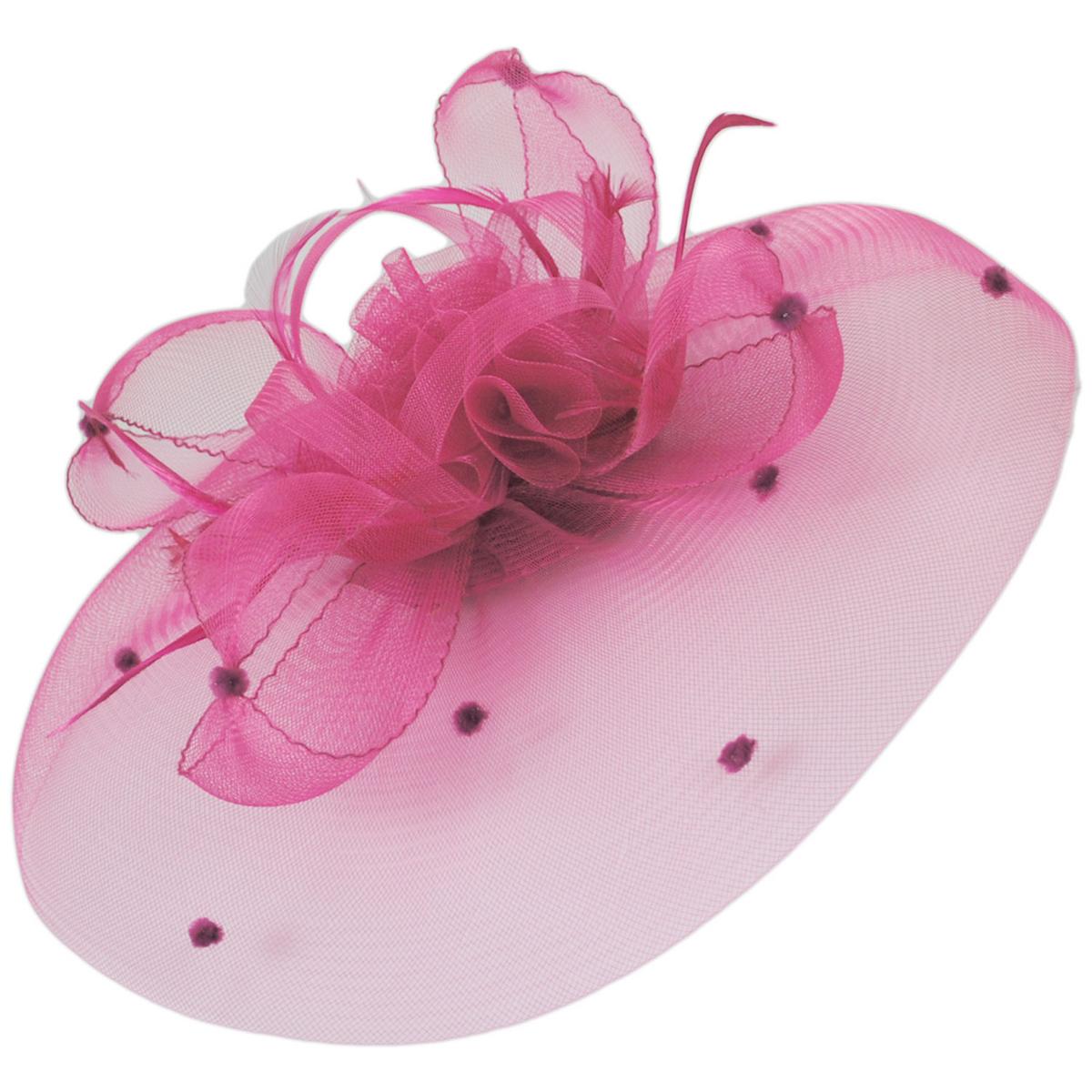 Kathy Jeanne | Voile Horsehair Mesh Fascinator Hat | 122431 | lead | FUCHSIA