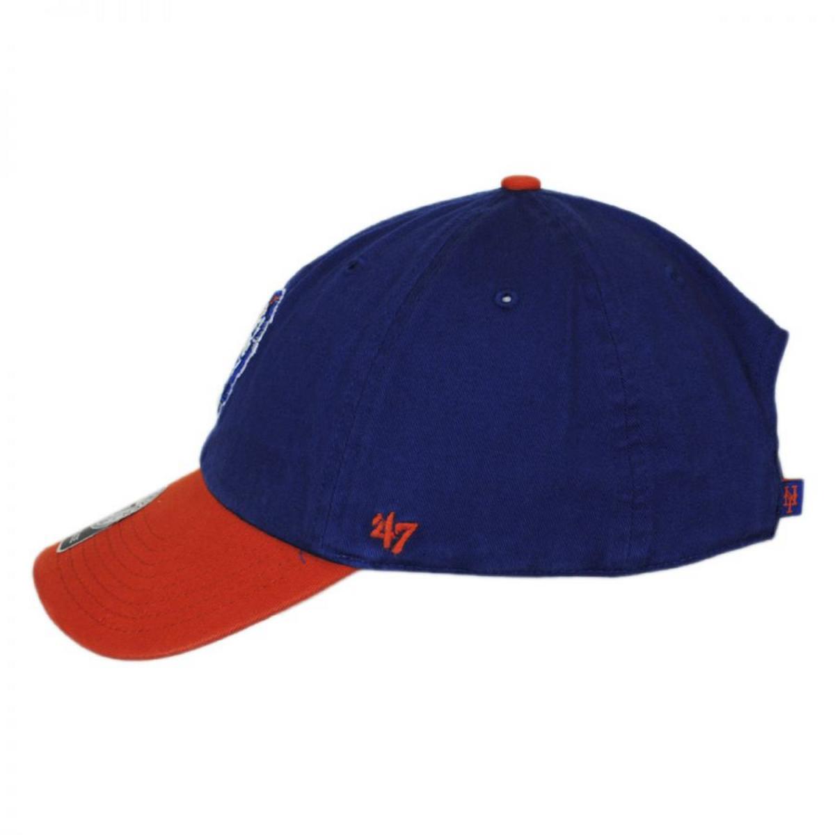 47 Brand | New York Mets MLB Clean Up Strapback Baseball Cap Dad Hat | 203360 | profile | ROYAL