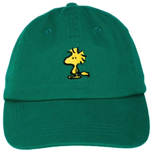 Peanuts | Woodstock Cotton Strapback Baseball Cap Dad Hat | 201310 | front | GREEN