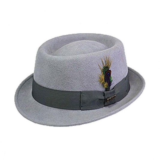 Bigalli | Stingy Brim Wool Felt Pork Pie Hat | 131413 | lead | DARK GREY