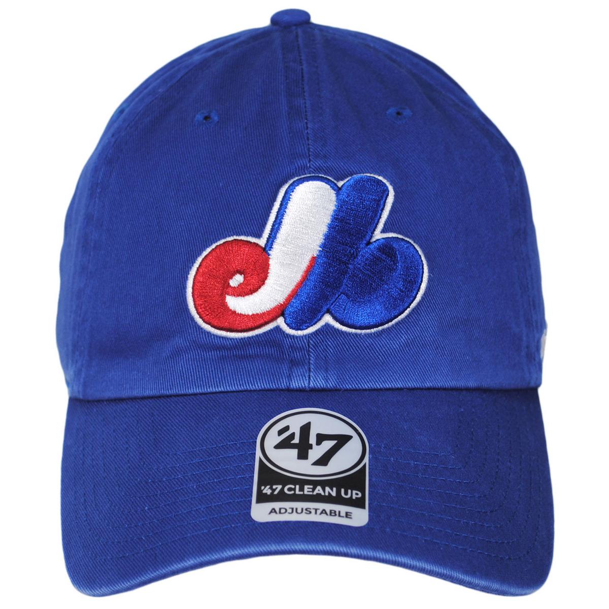 47 Brand | Montreal Expos MLB Cooperstown Clean Up Strapback Baseball Cap Dad Hat | 203341 | front | ROYAL