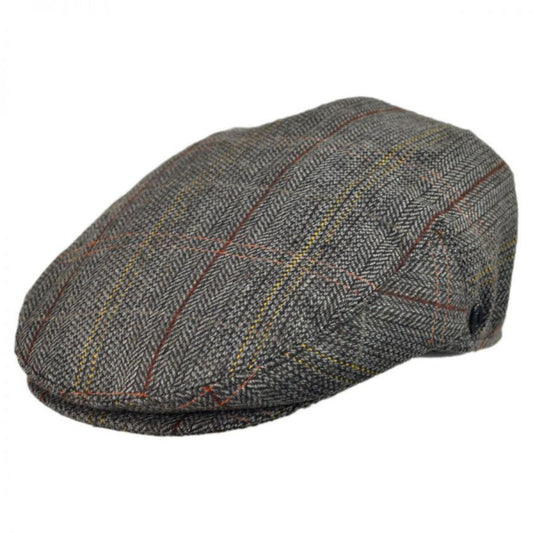 Jaxon Hats | Tweed Wool Blend Ivy Cap | 167752 | lead | BROWN/GREY