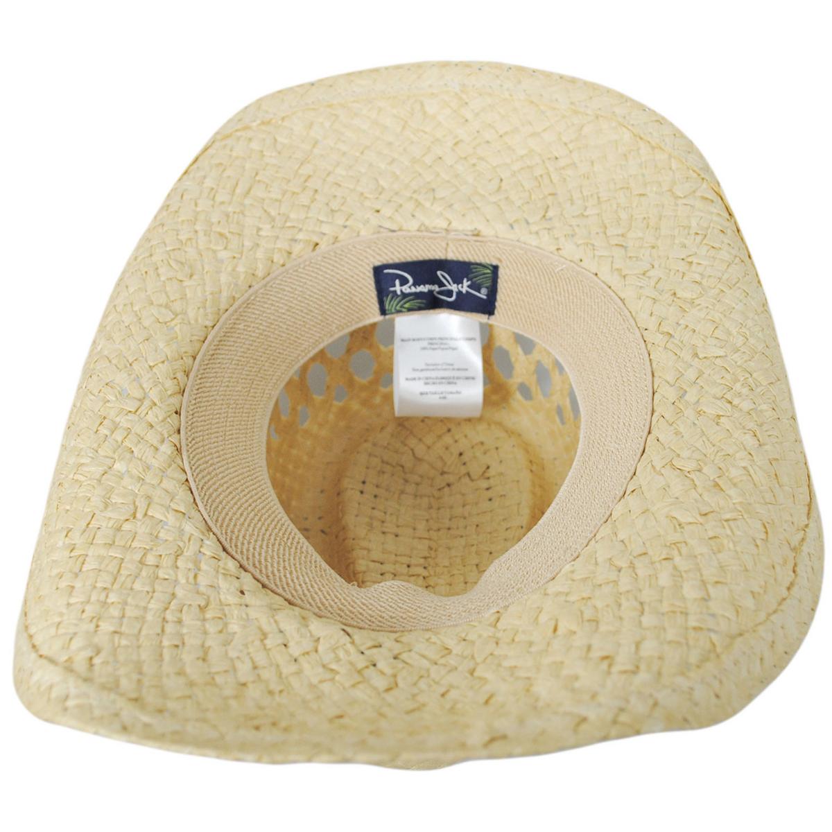 Panama Jack | Kid's Maho Toyo Straw Western Hat | 505101 | under | NATURAL