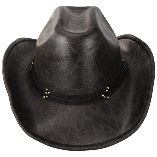 San Diego Hat Company | Meow Faux Leather Western Hat | 108657 | front | LEOPARD