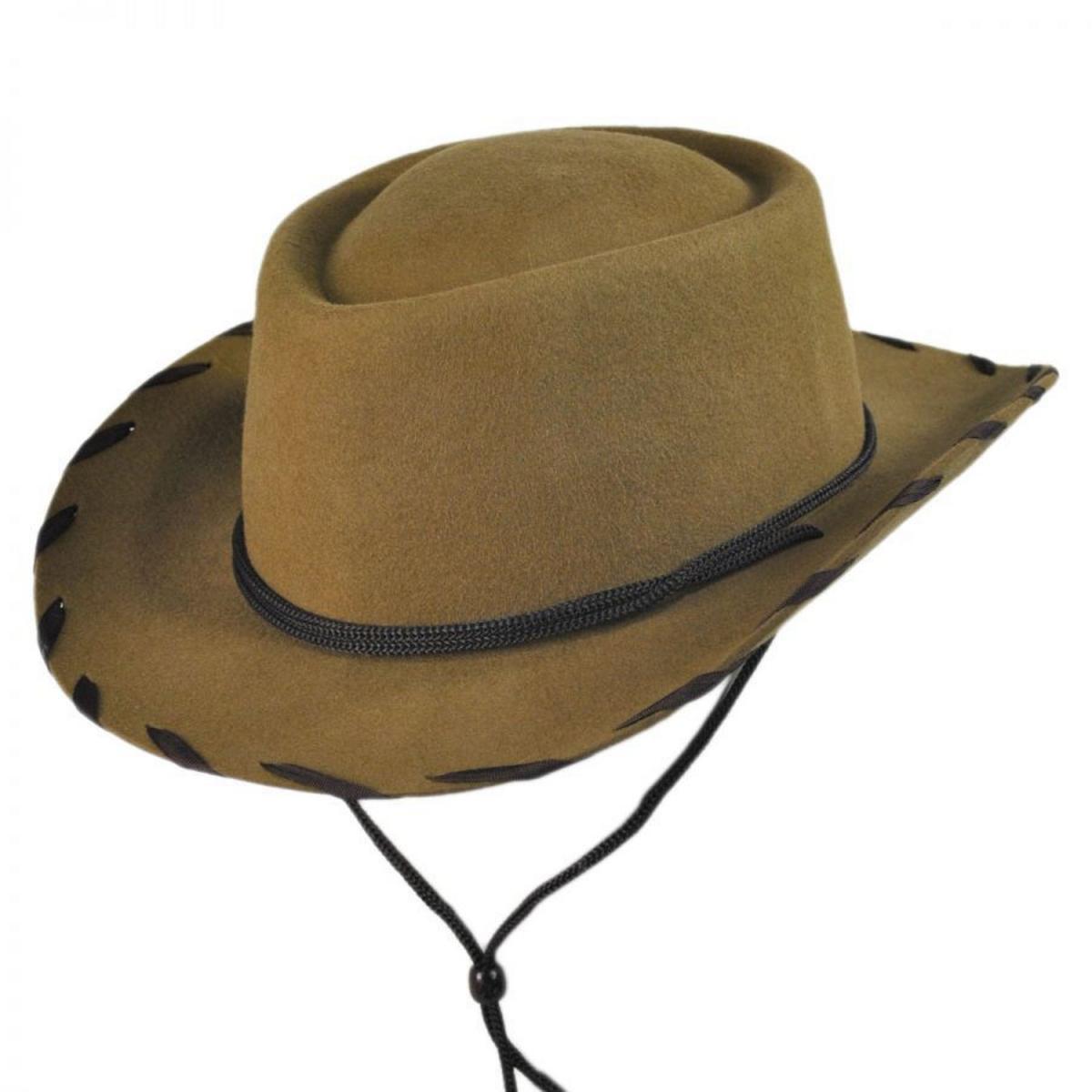 Jaxon Hats | Kid's Classic Wool Felt Cowboy Hat | 507000 | lead | TAN