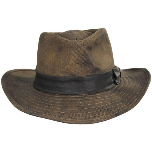 Indiana Jones | Officially Licensed Timber Cloth Outback Hat | 140179 | front | DARK BROWN