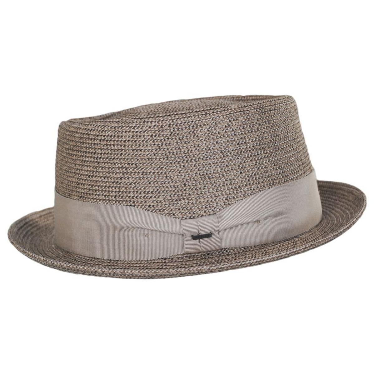 Bailey 1922 | Waits Sewn Braid Straw Pork Pie Hat | 127798 | profile | UNBLEACHED