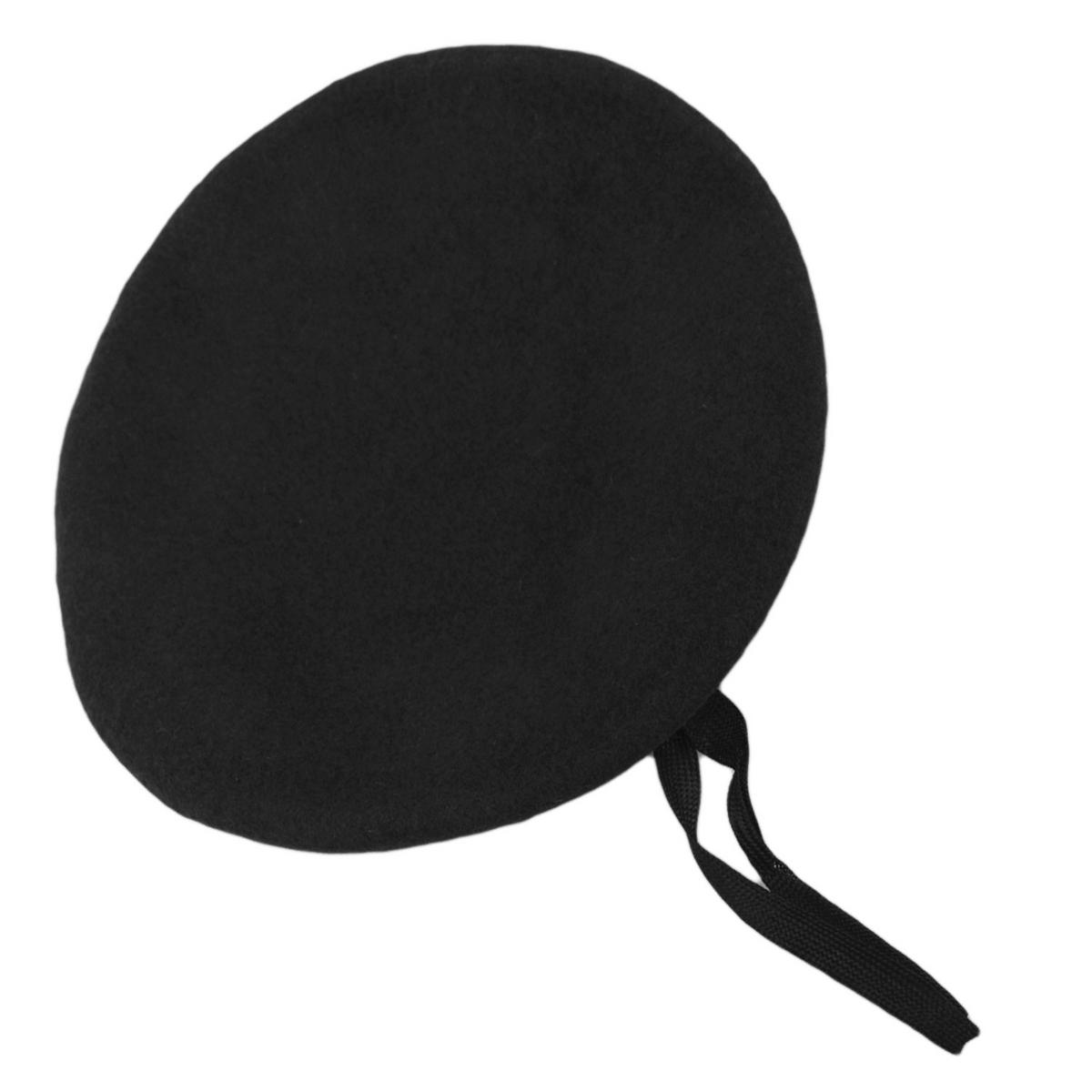 Village Hat Shop | Wool Military Beret | 152540 | top | BLACK