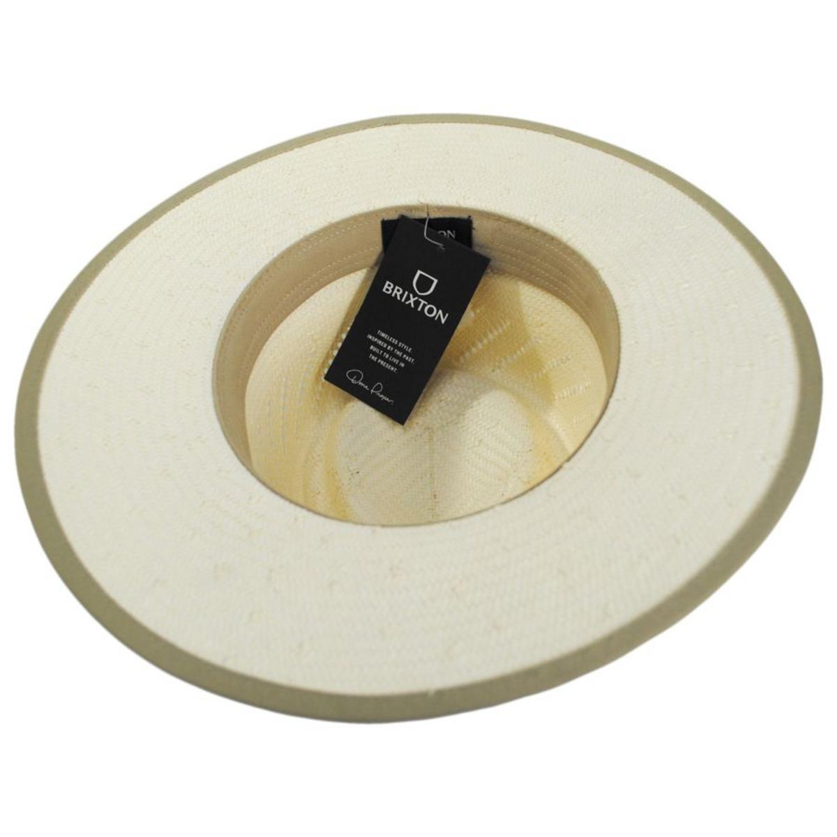 BRIXTON HATS | Bandera Reserve Shantung Straw Fedora Hat | 128351 | under | NATURAL