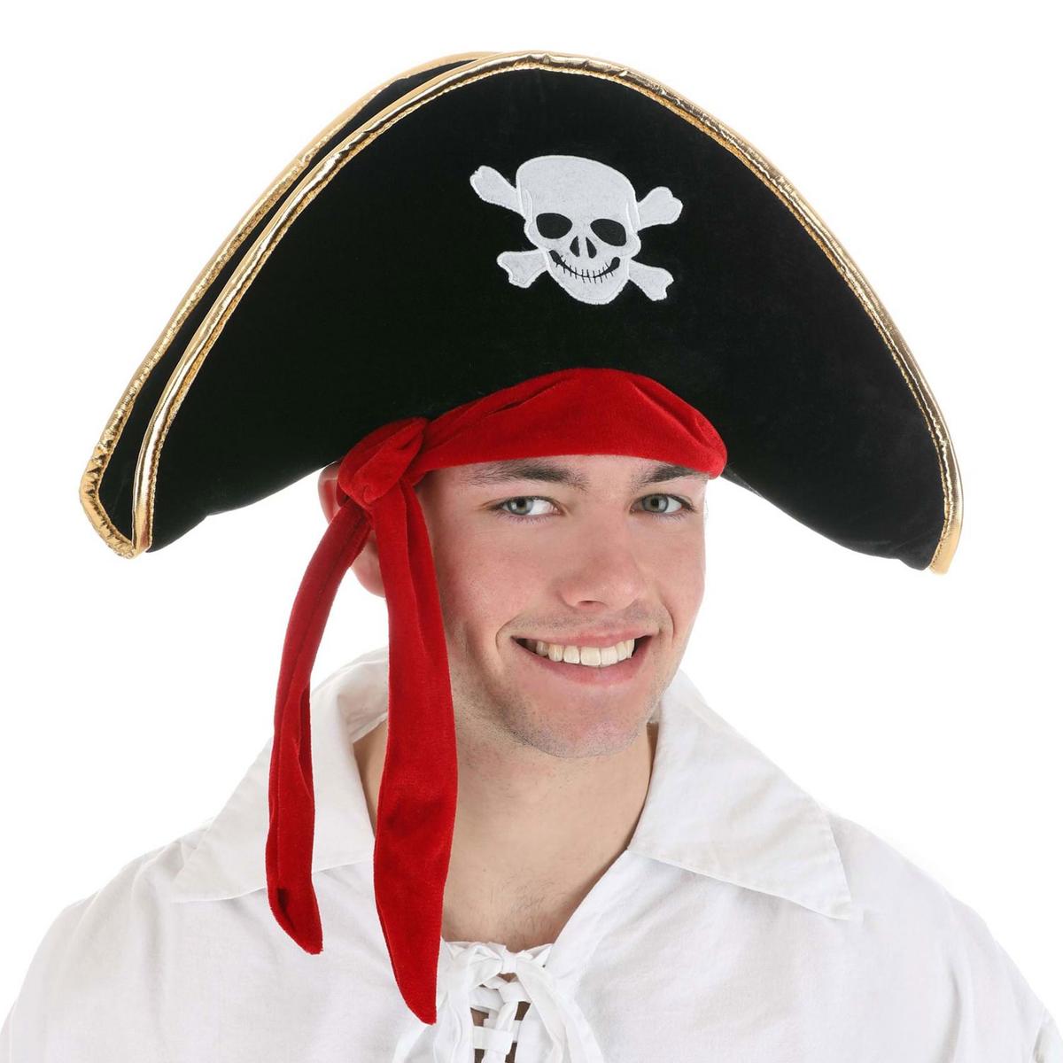 Elope | Classic Pirate Bicorn Hat | 190388 | lsmone | BLACK/GOLD
