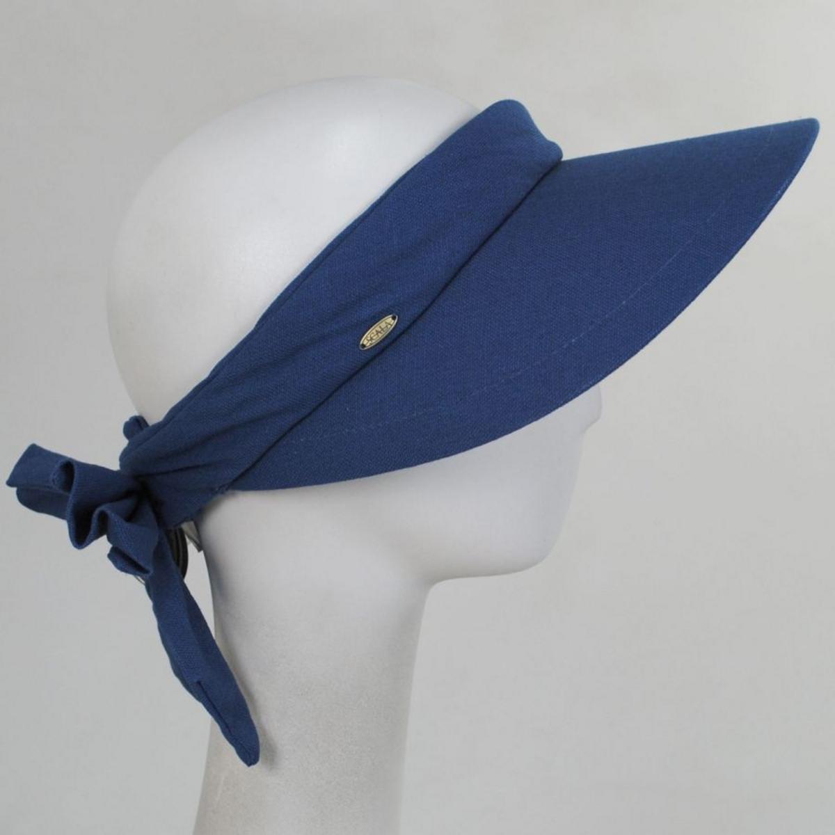 Scala | Backbow Cotton Visor | 195018 | profile | ATLANTIC BLUE