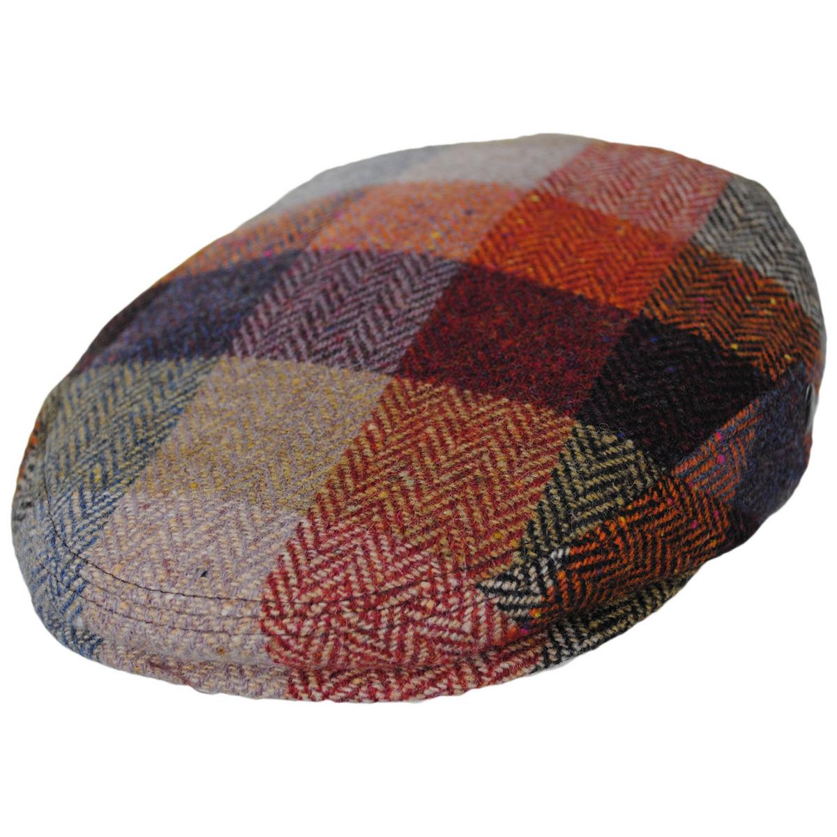 City Sport Caps | Herringbone Squares Donegal Tweed Wool Ivy Cap - FW23 | 175022FW23 | lead | TAN