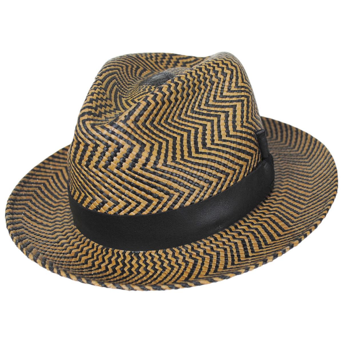 Rene Two-Tone Panama Straw Fedora Hat – Village Hat Shop