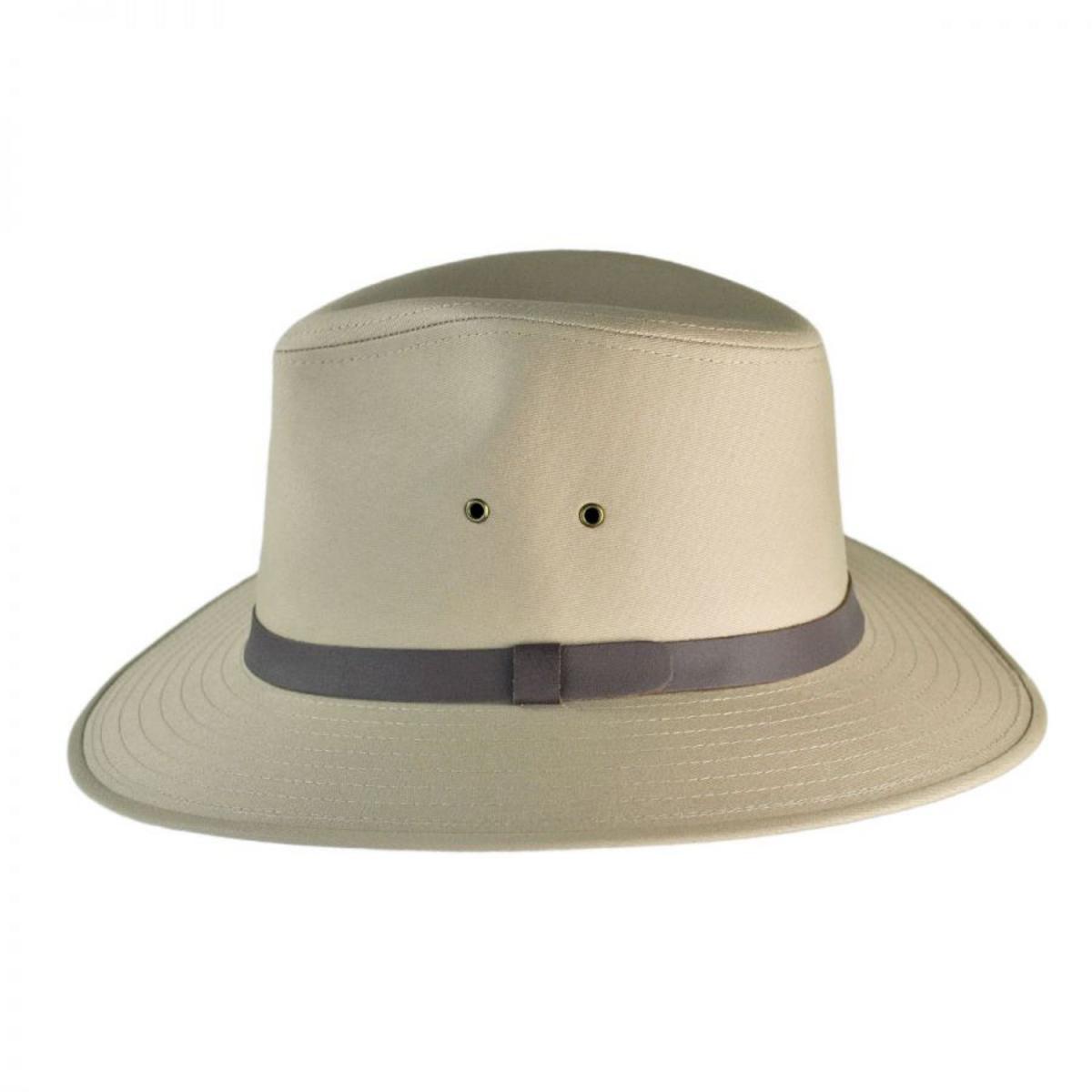 Jaxon Hats | Cotton Safari Fedora Hat | 147250 | profile | BRITISH TAN