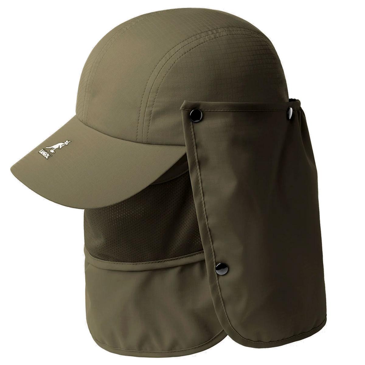 Kangol | Multi-Utility Neck-Flap Mask Strapback Baseball Cap | 201136 | lead | DARK OLIVE