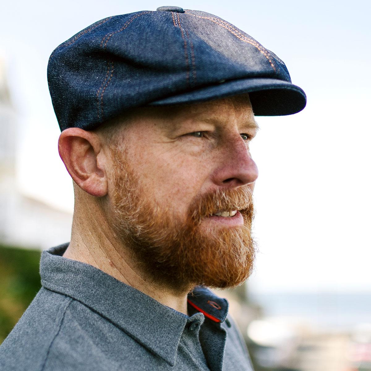 Jaxon Hats | Denim Cotton Newsboy Cap | 167775 | lsmtwo | DENIM BLUE