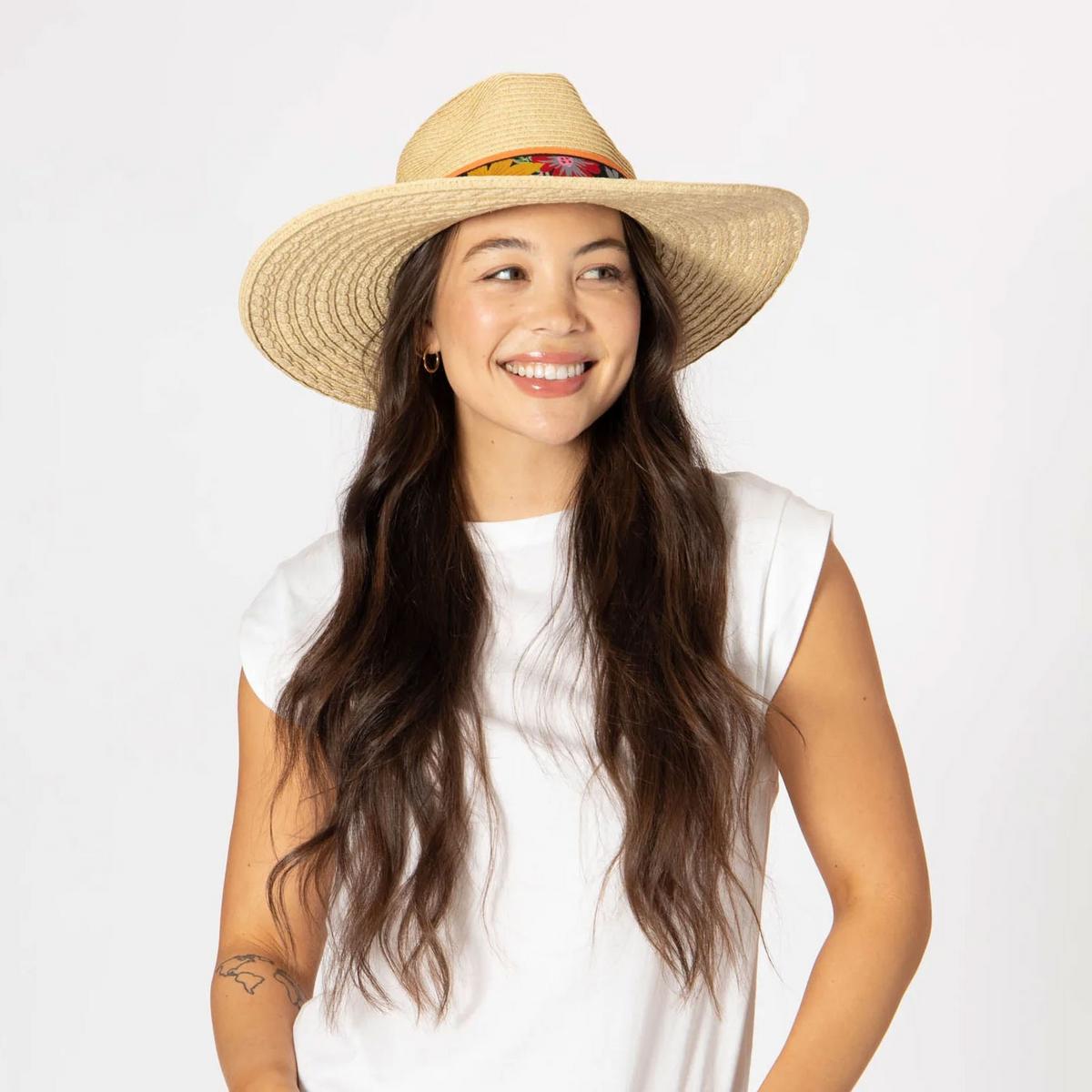San Diego Hat Company | Flora Toyo Straw Fedora Hat | 103686 | lsftwo | NATURAL