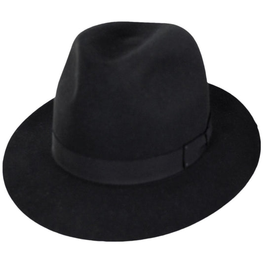 Bailey 1922 | Draper III Fur Felt Fedora Hat | 130082 | lead | BLACK