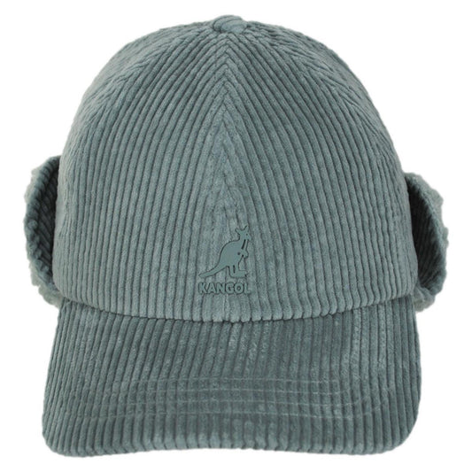 Kangol | Corduroy Earflap Fitted Baseball Cap | 201116 | front | SAGE GREEN