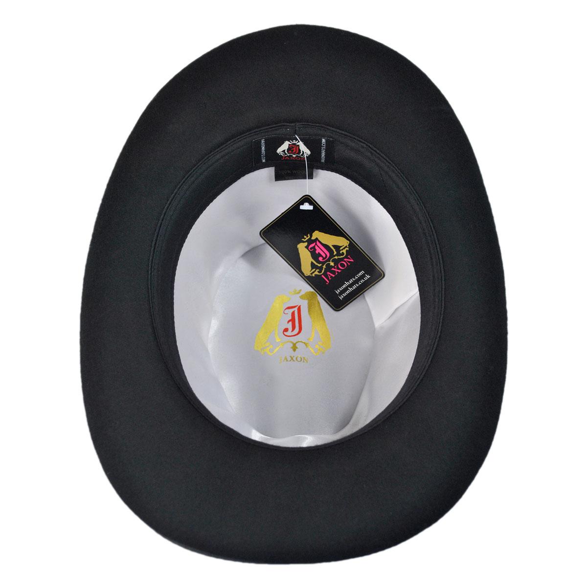 Jaxon Hats | Wholesale Wool Felt Homburg Hat B2B Pre-Pack | B2B132051 | under | BLACK