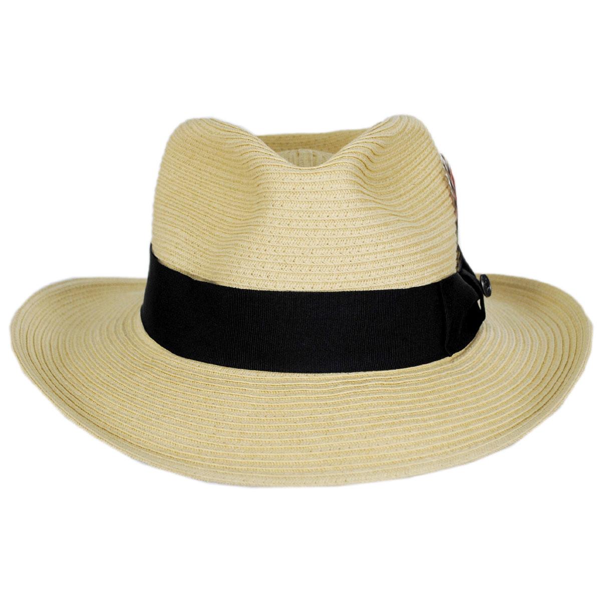 Jaxon Hats | Wholesale Summer C-Crown Toyo Straw Fedora Hat B2B Pre-Pack | B2B129010 | front | NATURAL