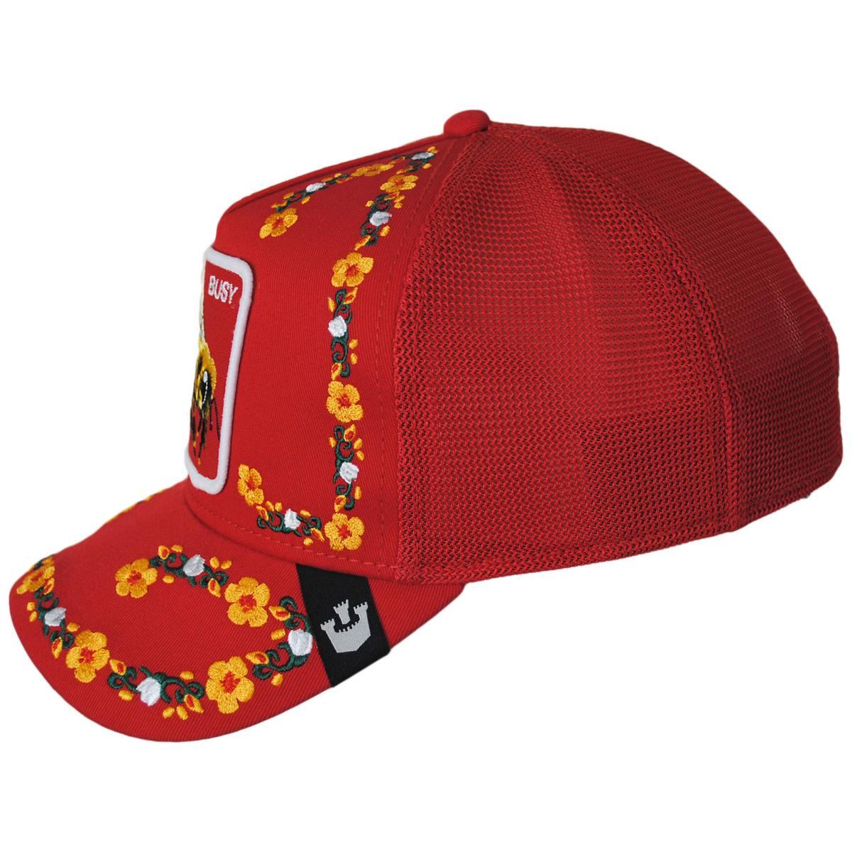 Goorin Bros | Busy Floral Mesh Trucker Snapback Baseball Cap | 200697 | profile | RED