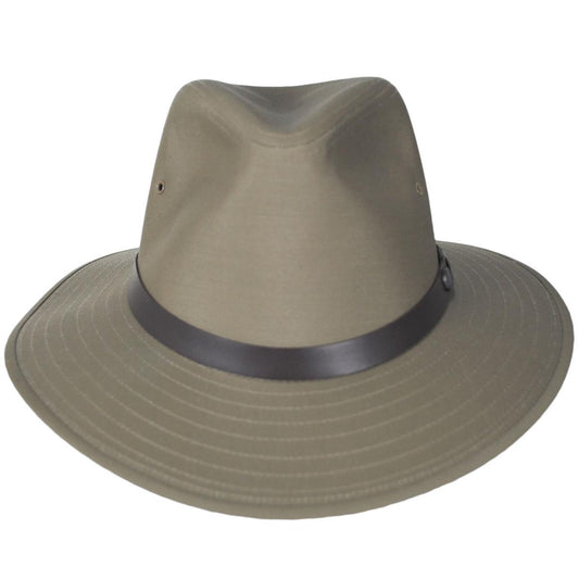 Bailey 1922 | Dalton Cotton Blend Rain Safari Fedora Hat | 147433 | front | TAN
