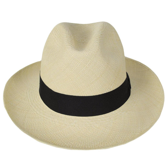 Jaxon Hats | Wholesale Brisa Grade 4 Panama Straw Fedora Hat B2B Pre-Pack | B2B127107 | front | NATURAL