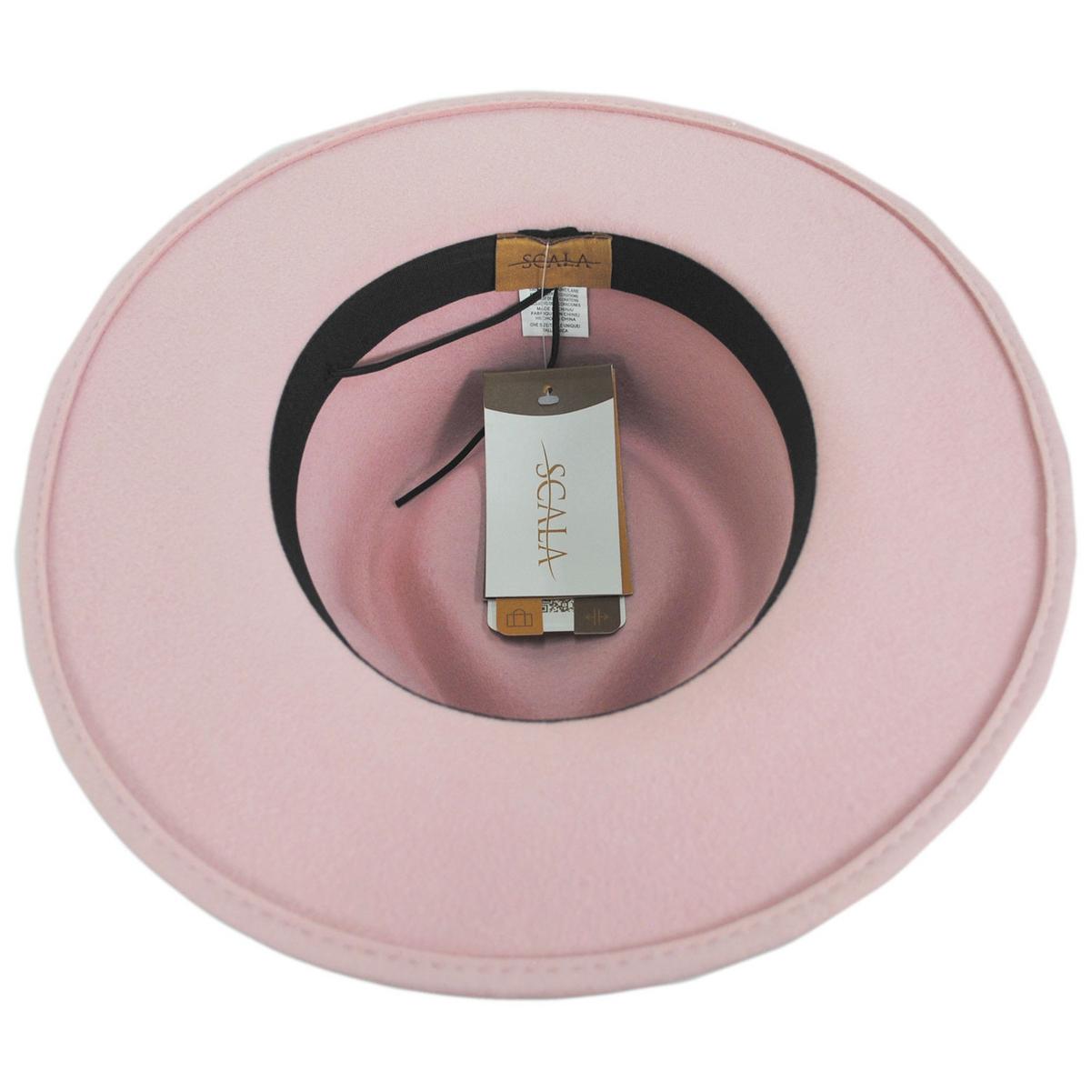 Scala | Kathrina Wool Felt Fedora Hat | 123442 | under | DUSTY PINK