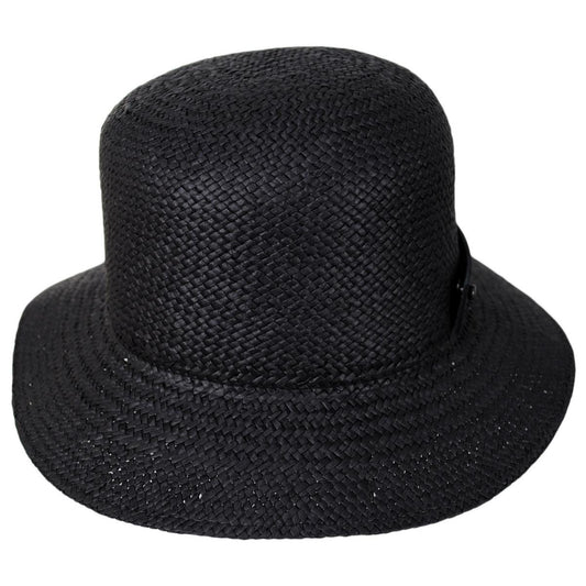 Bailey 1922 | Rayne Raindura Straw Bucket Hat | 127876 | front | BLACK