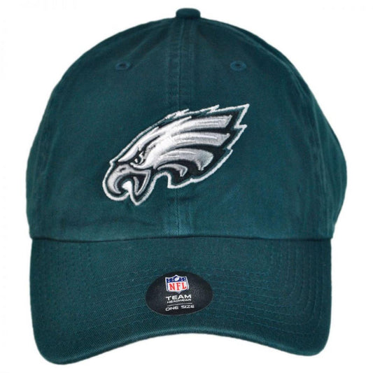 47 Brand | Philadelphia Eagles NFL Clean Up Strapback Baseball Cap Dad Hat | 203850 | front | GREEN