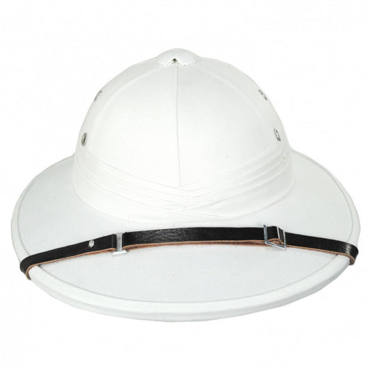 Village Hat Shop | French Pith Helmet - White | 155800W | front | WHITE