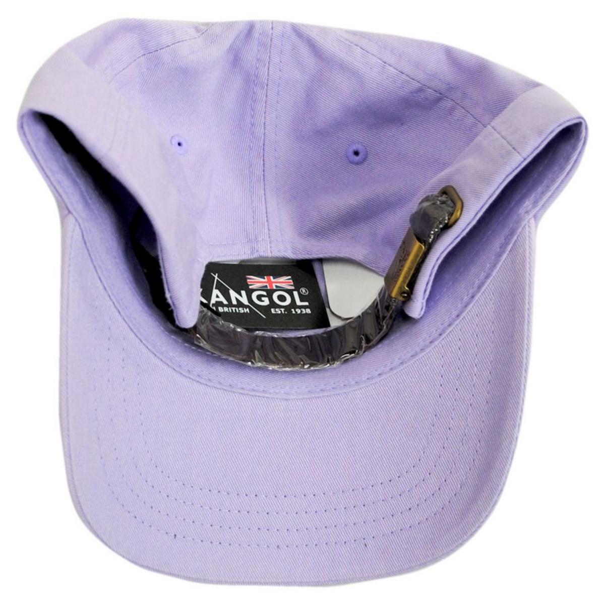 Kangol | Washed Cotton Strapback Baseball Cap Dad Hat - Fashion Colors | 201173A | under | ICED LILAC