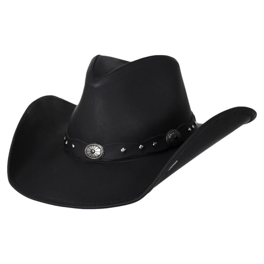 Stetson | Roxbury Leather Western Hat | 141000 | lead | BLACK
