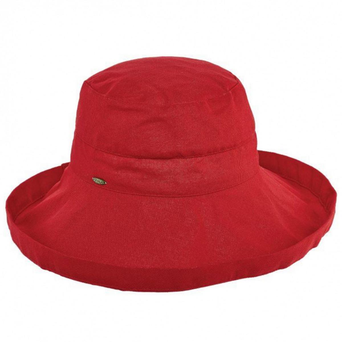 Scala | Lanikai Cotton Sun Hat | 106374 | lead | RED