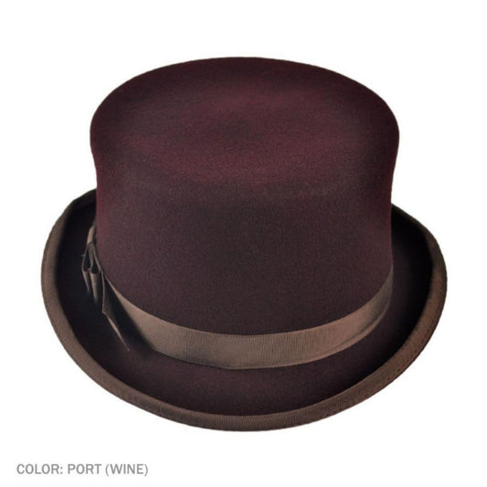 Bollman Hat Company | Heritage Collection 1880s Equestrian Wool Felt Top Hat | 123285 | front | PORT