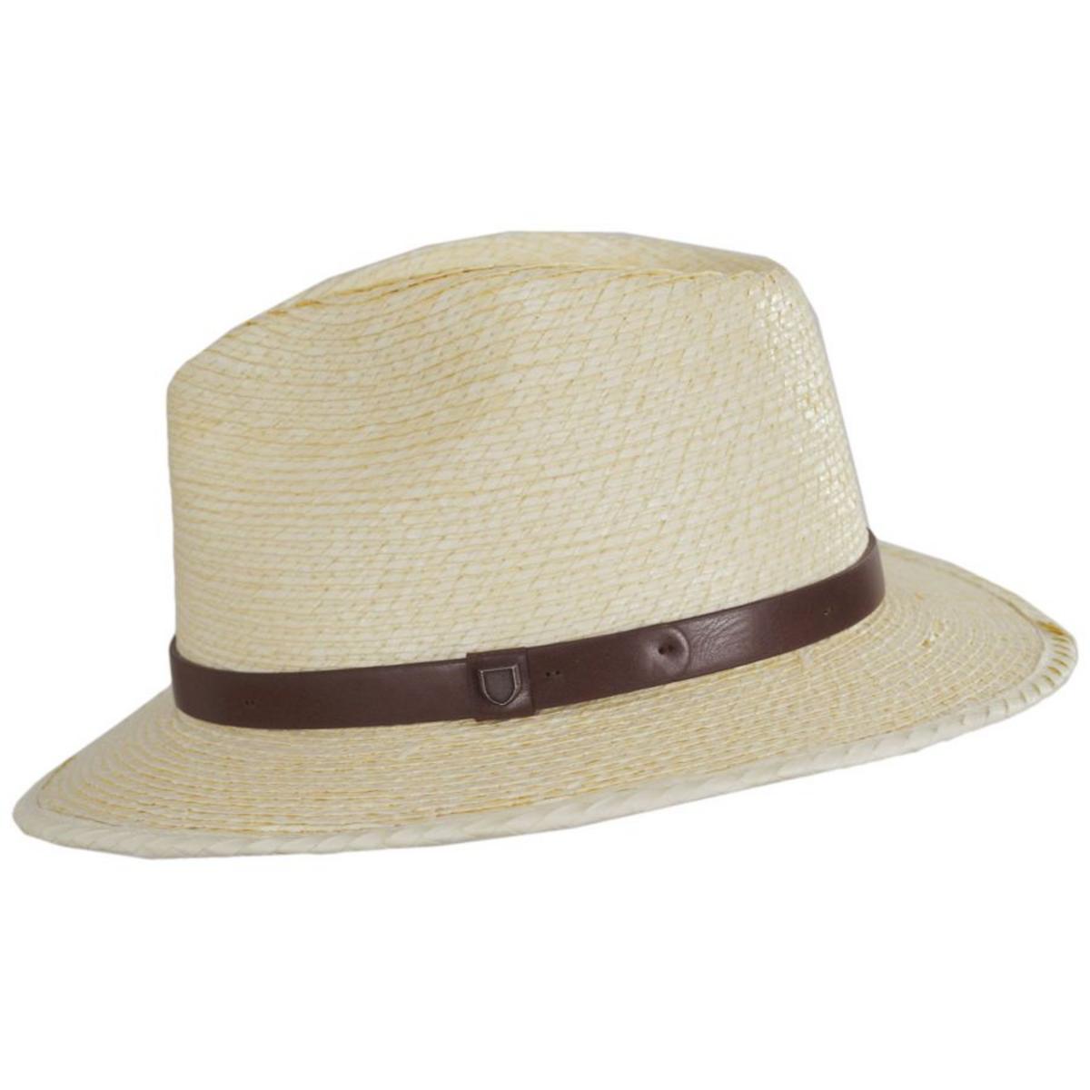 BRIXTON HATS | Messer Palm Straw Fedora Hat | 128328 | profile | NATURAL